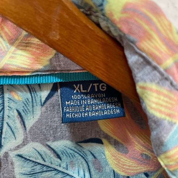 Havana Jim Tropical Hawaiian Floral Pattern Men’s Shirt Size XL - Picture 7 of 8